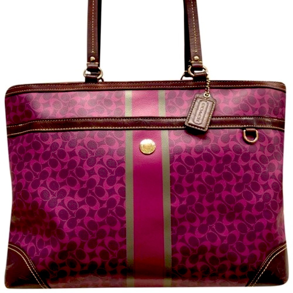 Coach 1941 Heritage Purple Diaper or Computer Bag